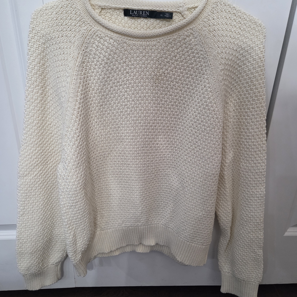 Laren Ralph Lauren XL Cream Women's Sweater